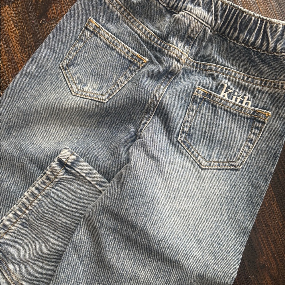 Kith Light Wash Elastic Waist Kids Jeans